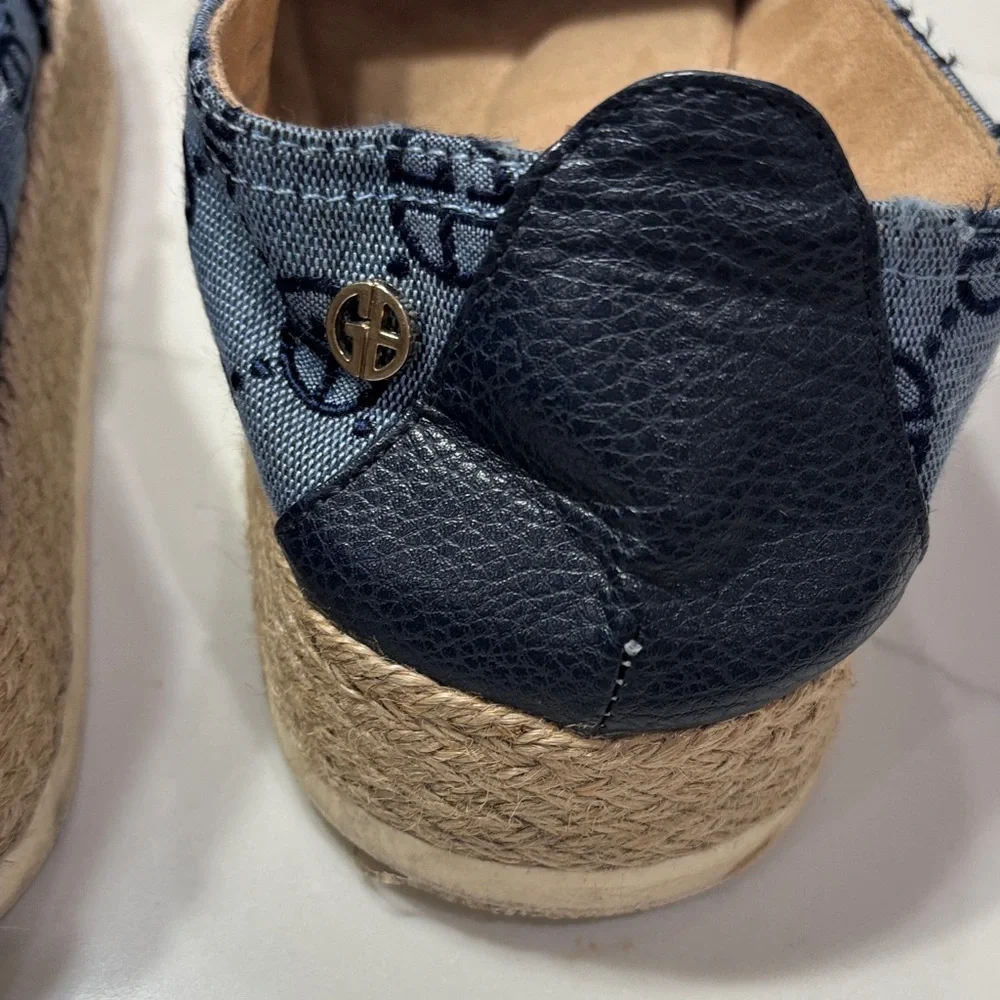 Giani Bernini Blue Logo Espadrille Flats